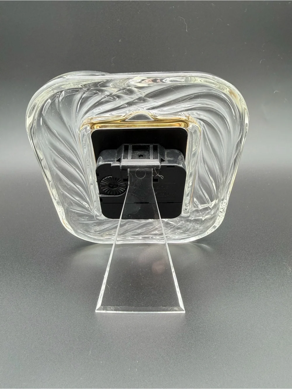 Vintage Mikasa Quartz Germany Crystal Glass Table Clock